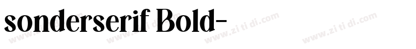 sonderserif Bold字体转换 sonderserif Bold字体转换